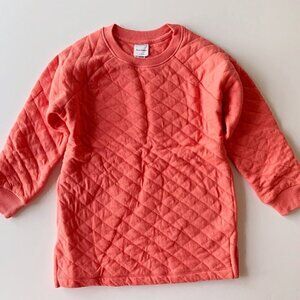 NEW Hanna Andersson Girl Coral Quilted Dress 5T 110 Cm